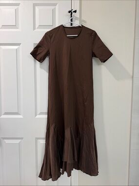 JNBY Cotton & Silk Gored Midi Dress